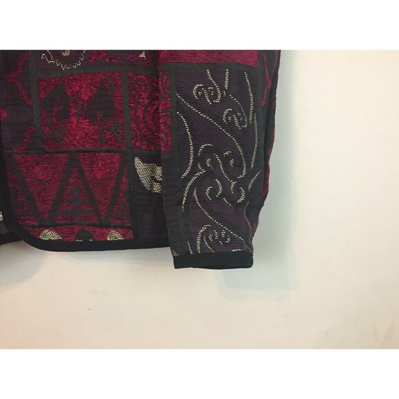 (JL) Y2K Mary McFadden Collection Womens Jacket Size L Tapestry Zip Up Fairycore - Picture 3 of 7